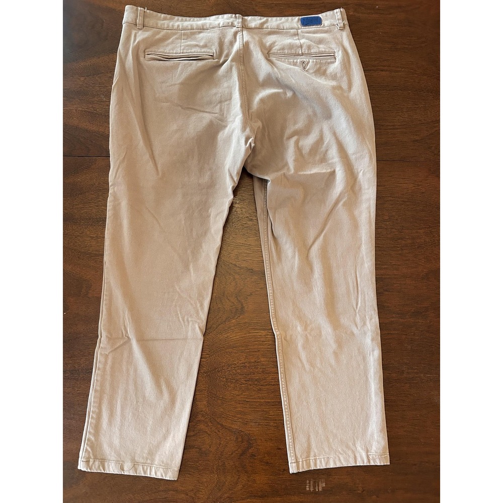 Mugsy Pants Mens 42x30 Beige Belmonts Slim Fit Stretch Chino Tapered Leg - Picture 12 of 12